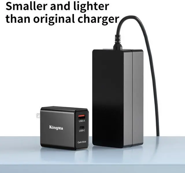 Alt view image 4 of 7 - 65W USB Computer Charger GaN, 2 Port Wall Charger Power Adapter with 1.8m Fast Charging Cable (4.5 * 3.0mm) for Asus EXA1203YH B400A Notebook EXA1203XH chromebook PU550 PU550CA PU401 PU401