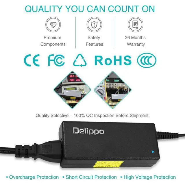 Alt view image 3 of 5 - Extra Long 10.2Ft 19V 3.42A for Laptop AC Adapter Compatiable with Acer Aspire V3-472P V3-572P V3-471G V5-561P-6823 V5-561P-9477 E1-421 M5-481 M3-481G V5-121 1810T 8481G P633 P645 P243 X483G