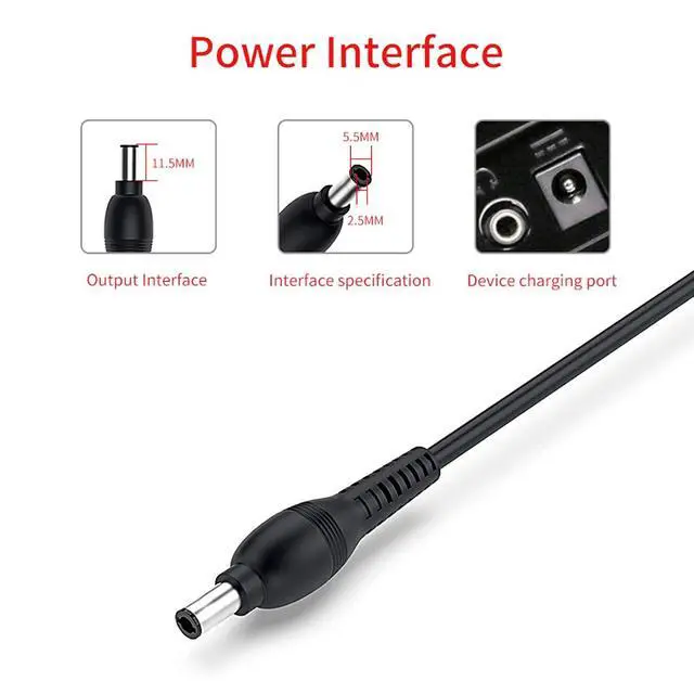 Alt view image 2 of 6 - 19V 9.5A 180W AC/DC Adapter Compatible with for MSI GL65 GL75 GL73 GL63 GE63 GE63VR GE75 GE73 GE73VR GE65 GP63 GP73 GP65 GP75 Raider Leopard Laptop