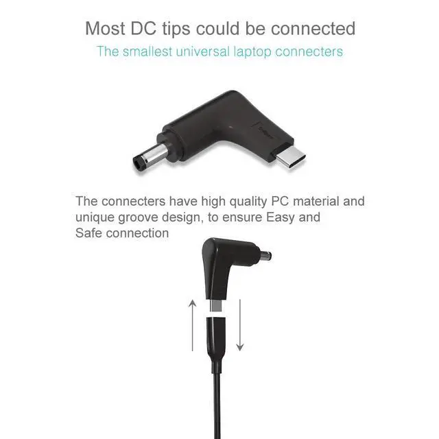 Alt view image 4 of 6 - 90w 19.5V 4.62A,19v 4.74A, 65w 18.5V 3.5A AC Adapter for HP 15 17 640 G2, 650 G2, 430 G3 G4 Envy x360 M6 Chromebook 710412-001 Stream 11 13 14 PRO G2 x360 15-ch011dx