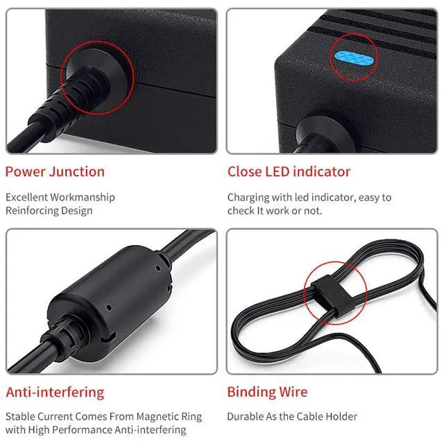 Alt view image 4 of 7 - 230W 19.5V11.8A AC Adapter Power Charger for MECHREVO, for Machenike 16 Pro, for ASUS ROG Strix, TUF Gaming Laptop, for Hasee Kingbook G97E, for Chicony A17-230P1A, for MSI GS66 GL75