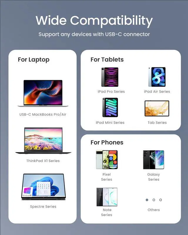 Alt view image 5 of 5 - 140W USB C to USB C Cable with Display, Magline USB C Cable Nylon 4ft Type C Fast Charging Cable Cord Compatible with iPhone 15 Pro Max, Galaxy, MacBook Pro/Air, iPad Pro/Air, Pixel and More