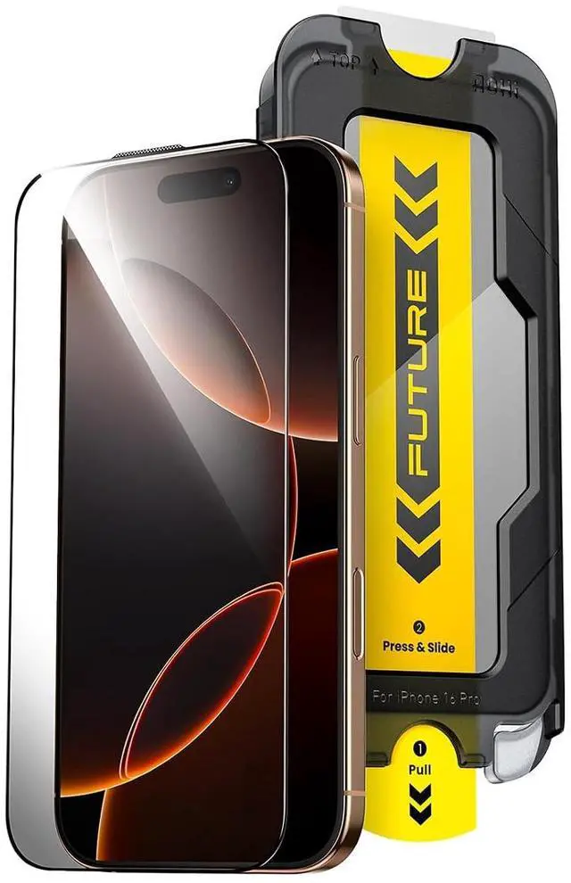 Main image of 9H+ Glass for iPhone 16 Pro Screen Protector, Military-Grade Shatterproof iPhone HD Tempered Glass Dust-Free One-Pull Installation, Full Coverage Screen Protector for iPhone 16 Pro 6.3-Inch