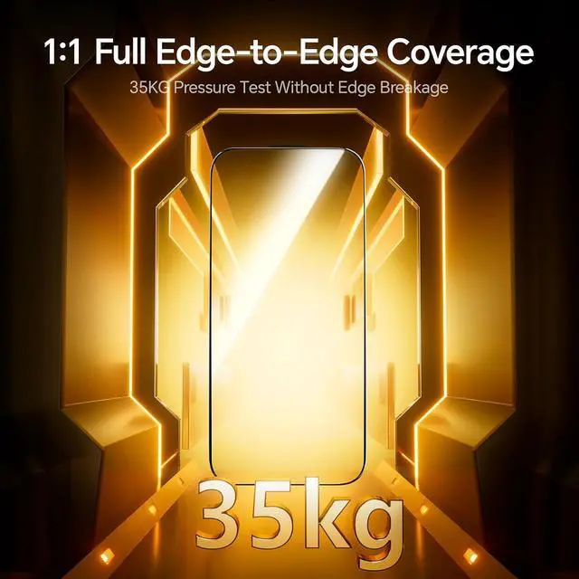 Alt view image 5 of 7 - 9H+ Glass for iPhone 16 Pro Screen Protector, Military-Grade Shatterproof iPhone HD Tempered Glass Dust-Free One-Pull Installation, Full Coverage Screen Protector for iPhone 16 Pro 6.3-Inch