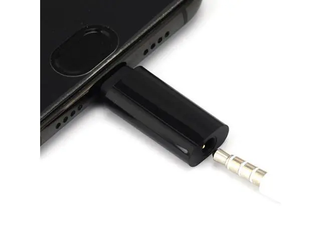 Alt view image 3 of 5 - Type-C USB-C 3.1 Audio AUX Earphone Adapter 3.5mm Male to Female for Xiaomi 6 Mi6 Letv 2 Pro 2 Max2 Black