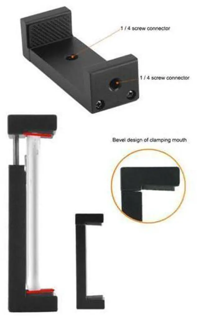 Main image of Universal Phone Tripod Mount Adapter With Cold Shoe Clip Holder For SmartPhone