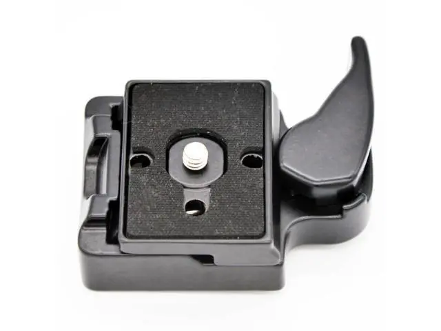 Alt view image 2 of 4 - Quick Release Clamp System + Adapter Plate for Manfrotto Tripod Monopod