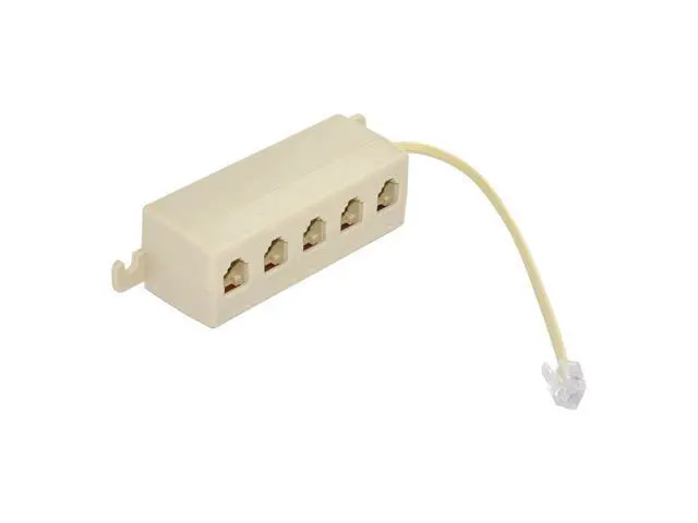 Alt view image 7 of 7 - CYDZ 5 Way Outlet 6P4C RJ12 RJ11 6P4C to 6P4C 4 Way Telephone Line Modular Splitter Adapter