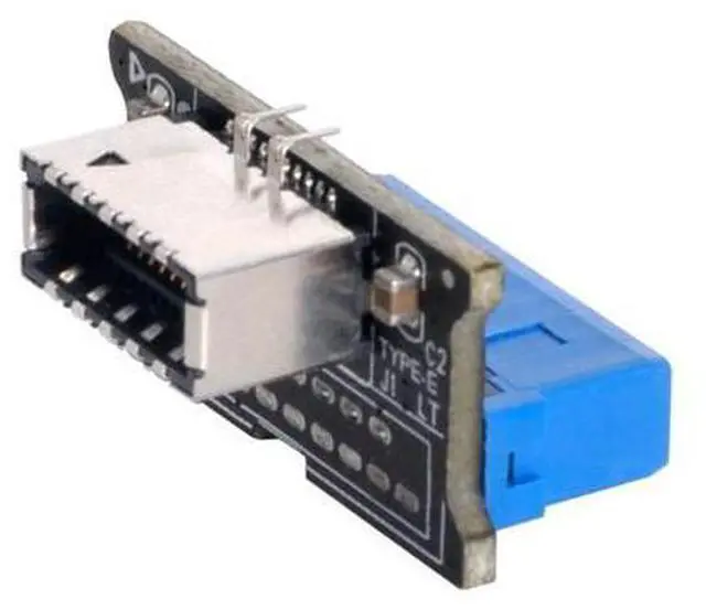 Main image of Vertical USB 3.1 Front Panel Socket Key-A Type-E to USB 3.0 20Pin Header Male Extension Adapter for Motherboard