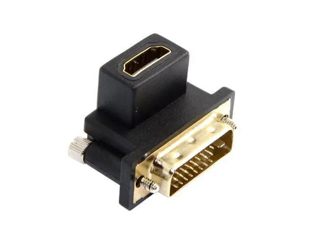 Alt view image 4 of 7 - CYDZ 90 Degree Down Angled DVI Male to HDMI-compatible Female Adapter for Computer & HDTV & Graphics Card