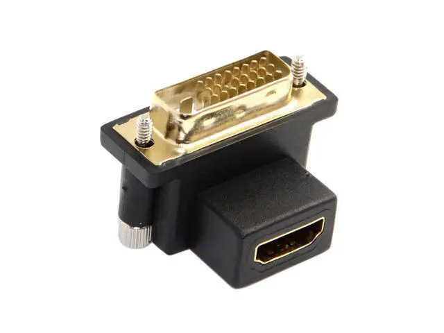 Alt view image 5 of 7 - CYDZ 90 Degree Down Angled DVI Male to HDMI-compatible Female Adapter for Computer & HDTV & Graphics Card