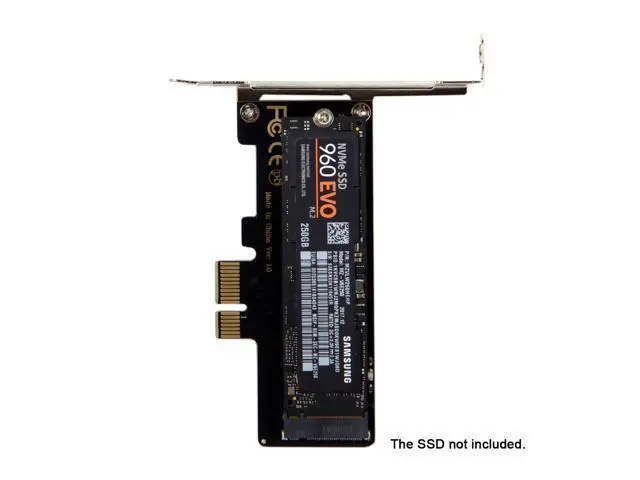 Alt view image 3 of 3 - M.2 NGFF M-Key to Low Profile PCI-E 3.0 x4 Lane SSD Nvme AHCI PCI Express Adapter Card