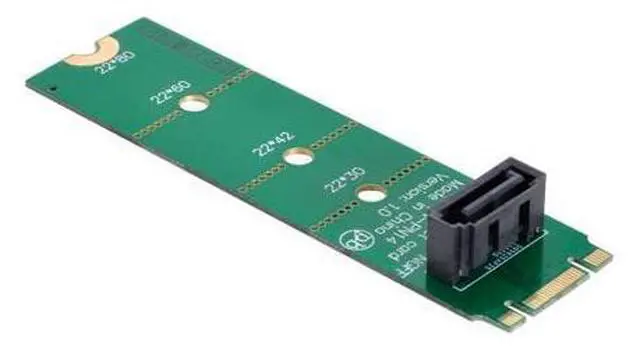 Main image of NGFF B/M-key M.2 to Vertical SATA 7 Pin Hard Disk Drive SSD PCBA Extension Adapter for Motherboard