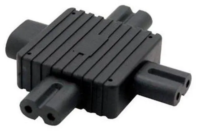 Main image of IEC 320 Figure 8 C8 Male to 3X Female C7 Splitter Power Adapter for Power Supply 1 in 3 out