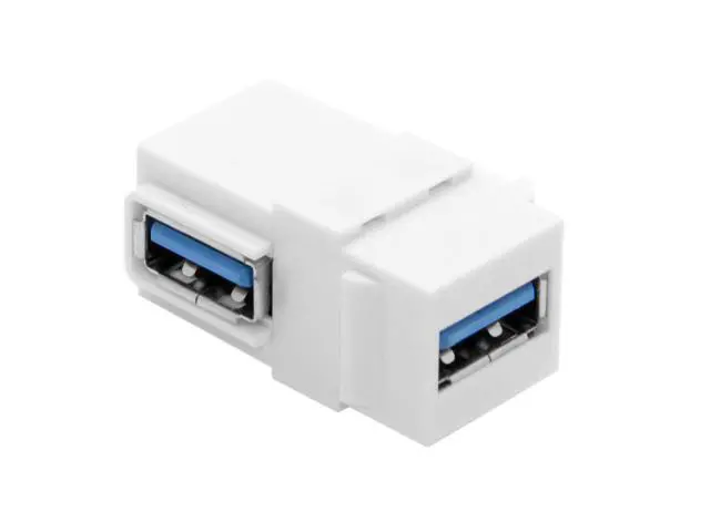 Alt view image 2 of 7 - NGFF 90 Degree Right Angled USB 3.0 A Female to A Female Extension Keystone Jack Coupler Adapter for Wall Plate Panel
