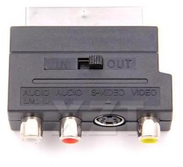 Main image of 10pcs/Lot Hot Selling RGB Scart to Composite RCA S-Video AV TV Audio Adapter