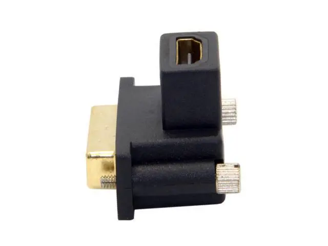 Alt view image 3 of 3 - HDMI-compatible Female to DVI Male 90 Degree Up Angled Adapter Converter for Computer & HDTV & Graphics Card