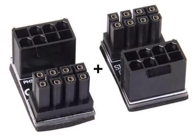 Main image of CYDZ ATX 8Pin Female to 8pin Male 180 Degree AngledPower Adapter for Desktops Graphics Card