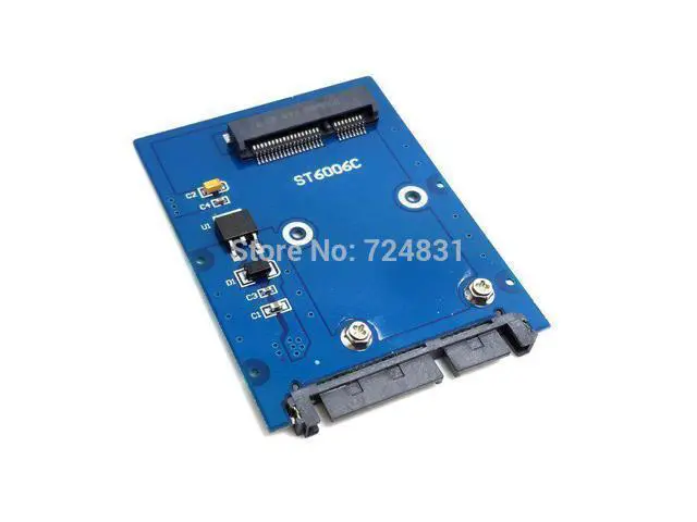 Alt view image 2 of 3 - Slim Type Mini PCI-E mSATA SSD to 2.5" SATA 3.0 22pin HDD Adapter Hard Disk PCBA