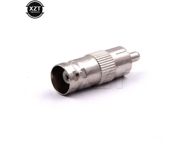 Alt view image 3 of 3 - 50pcs BNC Female Jack to RCA Male Coaxial Connector Silvery Adapter Coupler Plug for CCTV Camera Durable