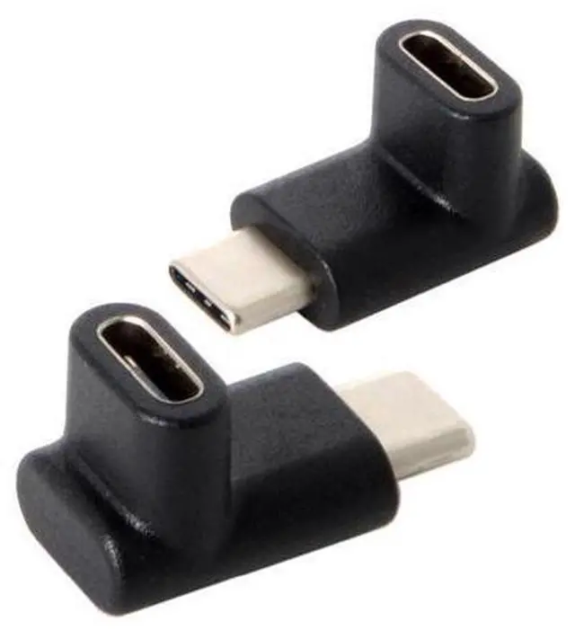 Main image of 90 Degree Up or Down Angled Reversible USB 3.1 Type-C Male to Female Extension Adapter for Laptop & Phone