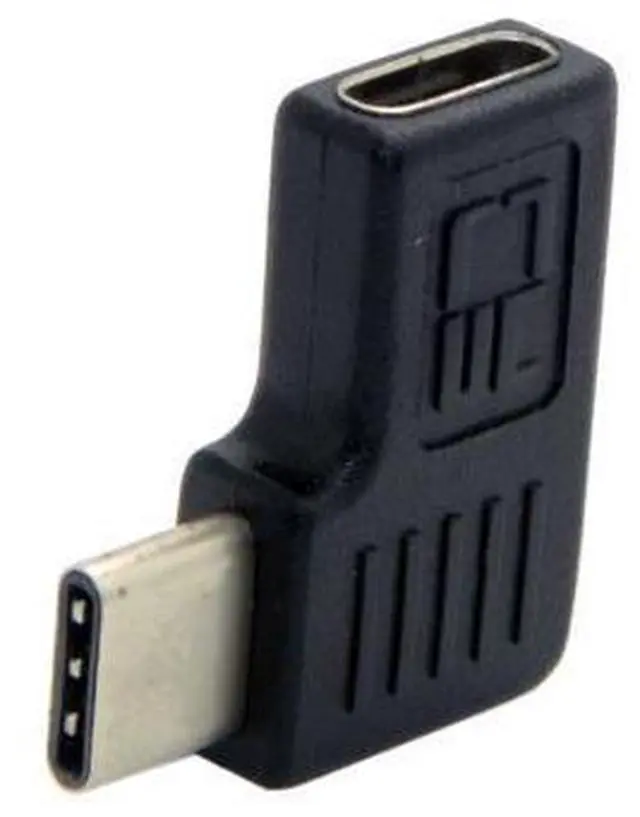 Alt view image 4 of 5 - 90 Degree Right & Left Angled USB 3.1 Type-C Male to Female Extension Adapter for Samsung Galaxy S8 S8+