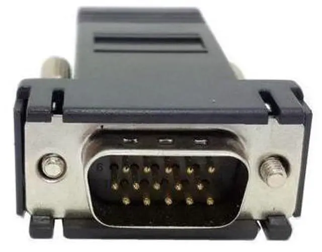 Main image of NGFF 2pcs/lot VGA RGB 15pin Extender Male To LAN CAT5 CAT5e RJ45 Ethernet Female Adapter Black
