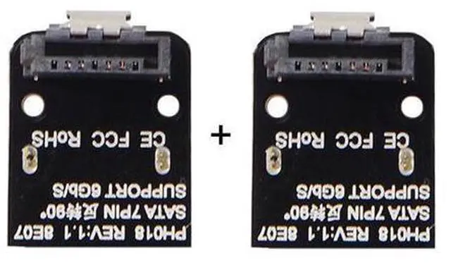 Main image of 7pin Male Up 90 Degree Angled to SATA 7Pin Female Adapter Mainboard Motherboard for Desktops SSD HDD