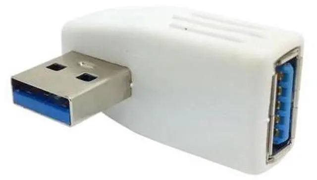 Alt view image 2 of 4 - CYDZ White 90D USB 3.0 Male to Female Vertical Left Angled Adapter for Retina Mac-Book