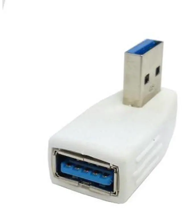 Alt view image 3 of 4 - CYDZ White 90D USB 3.0 Male to Female Vertical Left Angled Adapter for Retina Mac-Book