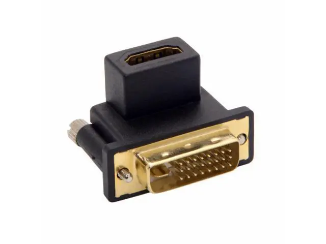 Alt view image 2 of 7 - NGFF DVI Male to HDMI-compatible Female Adapter 90 Degree Up Angled for Computer & HDTV & Graphics Card
