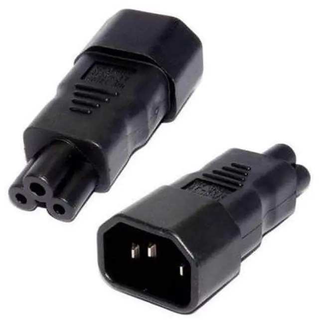 Main image of CYDZ IEC 320 Socket C14 to Cloverleaf Plug Micky C5 Straight Extension Power Adapter