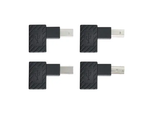 Alt view image 3 of 3 - USB 2.0 B Type Male to Female Extension Adapter Horizontal Vertical Angled 90 Degree for Disk Scanner 4Pcs