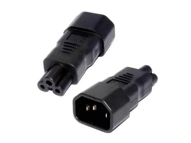 Alt view image 5 of 7 - CYDZ IEC 320 Socket C14 to Cloverleaf Plug Micky C5 Straight Extension Power Adapter