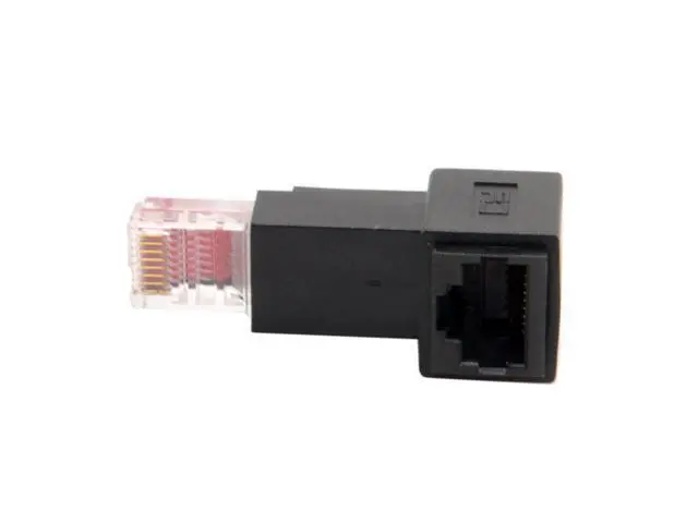 Alt view image 3 of 4 - CYDZ 90 Degree Up Angled 8P8C FTP STP UTP Cat 5e Male to Female Lan Ethernet Network Extension Adapter