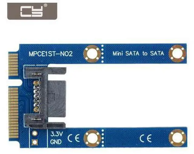 Main image of CYDZ 50mm Mini PCI-E mSATA SSD to Flat SATA 7pin Hard Disk Drive PCBA Extension Adapter