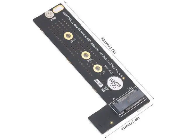 Alt view image 3 of 3 - SSD To A1347 Adapter Card SSD Adapter Card SSD Upgrade Kit M.2 NGFF M-Key NVME SSD Card