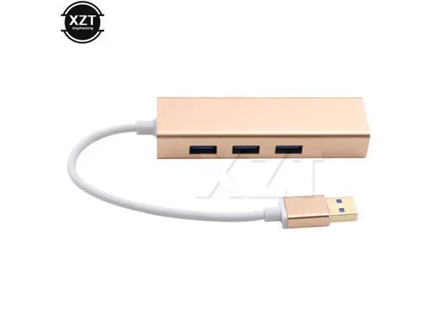 Alt view image 2 of 6 - 1pcs USB 3.0 to RJ45 Lan Card Gigabit Ethernet Network Adapter 3 Port HubLan Network Port Card For Windows XP 7 8/Mac OS Adapter