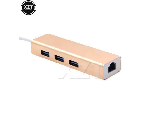 Alt view image 3 of 6 - 1pcs USB 3.0 to RJ45 Lan Card Gigabit Ethernet Network Adapter 3 Port HubLan Network Port Card For Windows XP 7 8/Mac OS Adapter