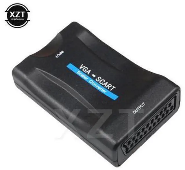 Alt view image 3 of 6 - 1080P VGA to SCART Video Audio Converter Adapter Conversor Digital for TV Signaling Adapter Connector With Remote Control
