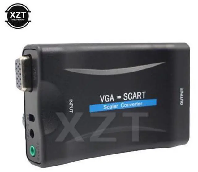Alt view image 5 of 6 - 1080P VGA to SCART Video Audio Converter Adapter Conversor Digital for TV Signaling Adapter Connector With Remote Control
