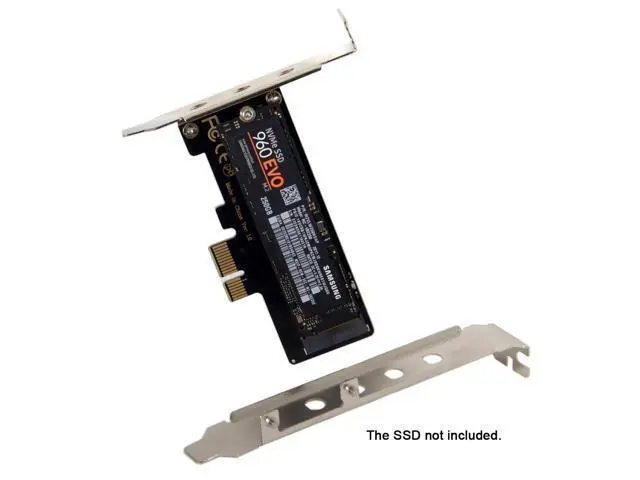 Alt view image 2 of 3 - M.2 NGFF M-Key to Low Profile PCI-E 3.0 x4 Lane SSD Nvme AHCI PCI Express Adapter Card