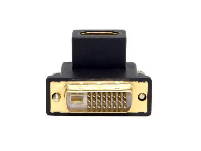 Alt view image 2 of 3 - HDMI-compatible Female to DVI Male 90 Degree Up Angled Adapter Converter for Computer & HDTV & Graphics Card
