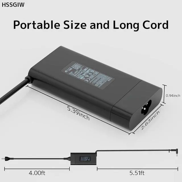 Alt view image 3 of 7 - 150W Laptop Charger for HP ZBook OMEN Victus Pavilion Blue Tip Power Supply | Stable Power | Smart Temperature Control | Wide Compatibility | Compact Design | Premium Components | 12-Month Warranty