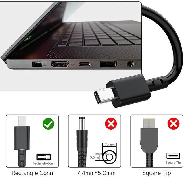 Alt view image 2 of 7 - 240W Laptop Charger Fit for ASUS ROG Zephyrus G14 G16 GA403 GA605 GU605, TUF Gaming A14 A16 A18 FA401 FA608 FA808, ROG Flow Z13 GZ302, ProArt PX13 P16 H7606, Power Adapter A20-240p1a ADP-240EB BH