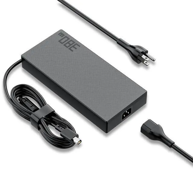 Main image of 380W GaN Slim Laptop Charger Compatible with Asus ROG Strix G18 G815 G815LW G815LW-S9091W AC Adapter; ROG Strix Scar 16 18 G635 G635LW G835 G835LW G835LX ADP-380AB B A24-380P1A Power Supply Cord
