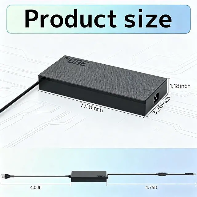 Alt view image 4 of 7 - 380W GaN Slim Laptop Charger Compatible with Asus ROG Strix G18 G815 G815LW G815LW-S9091W AC Adapter; ROG Strix Scar 16 18 G635 G635LW G835 G835LW G835LX ADP-380AB B A24-380P1A Power Supply Cord