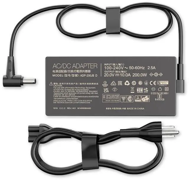 Main image of 200W Charger Fit for ASUS ROG Zephyrus G15 TUF Gaming Laptop adp-200jb d | Overheat Protection, 6.0 x 3.7mm Round Tip, 180W Fast Charging for ROG Strix Power Supply TUF Dash F15 Computer AC Adapter