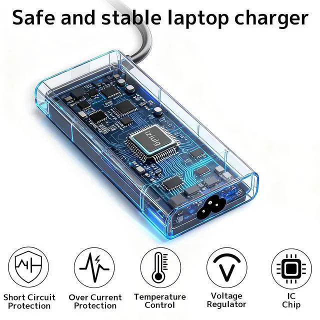 Alt view image 5 of 7 - 150W AC Adapter Charger Fit for HP ZBook OMEN Victus Pavilion Gaming Laptop | Smart Blue Tip, Overheat Protection, Stable Output 19.5V-7.7A, For ZBook 15 16 17 15u Fury 917649-850 Computer Power Suppl