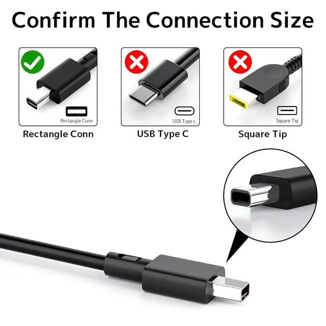 Alt view image 2 of 7 - 200W Charger Compatible with ASUS ProArt P16 ROG Flow Z13 TUF Gaming Laptop | ProArt PX13 H7606, ROG Zephyrus G16 G14, Rectangle Conn, 20V 10A Fast & Stable High Power Supply Cord, AC Adapter ADP-200J